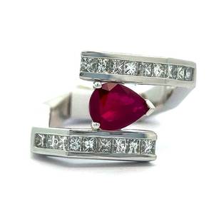 NEW Oscar Friedman GIA Certified RARE Natural Burmese Ruby & Natural Diamond Ring in Platinum Appraisal Value $17,100 (Included) VIDEO
