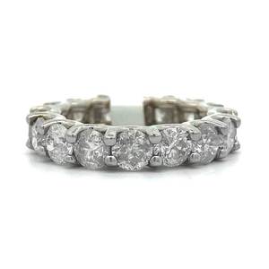 Brand New 5.84 Carat G-Color Natural Diamond Eternity Ring in Platinum Appraisal Value $23,896 (Included)