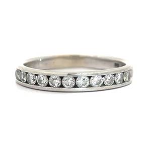 0.55ct Diamond 14 Eternity Channel Band - Slim & Versatile Stacking Ring in 14k White Gold $2400 Retail  VIDEO 