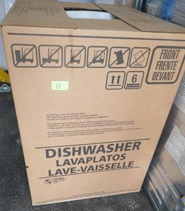 lot 11 image: New Frigidaire Built-in 24 inch Dishwasher - Black FFID2426TD