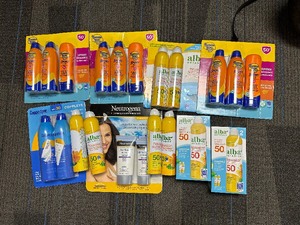 lot 9 image: Large Box of Sunscreen Banana Boat  Alba  Neutrogena  Coppertone