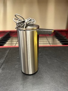 lot 27 image: Simple Human Touchless Soap Dispenser - Stainless Steel  Like New - Tested Works