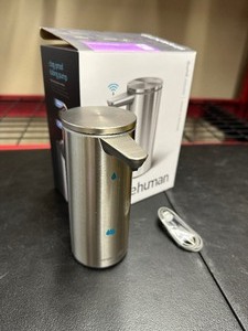 lot 28 image: New in Box Simple Human Touchless Soap Dispenser - Stainless Steel