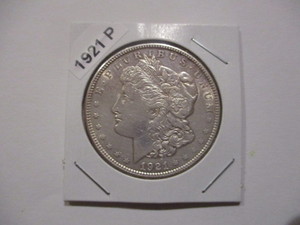 lot 9 image: 1921-P (Philadelphia Mint) Morgan Silver Dollar