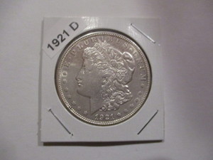 lot 11 image: 1921-D (Denver Mint) Morgan Silver Dollar