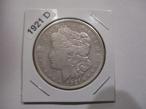 lot 12 image: 1921-D (Denver Mint) Morgan Silver Dollar