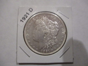 lot 14 image: 1921-D (Denver Mint) Morgan Silver Dollar