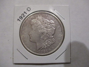 lot 15 image: 1921-D (Denver Mint) Morgan Silver Dollar