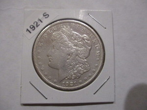 lot 18 image: 1921-S (San Francisco Mint) Morgan Silver Dollar