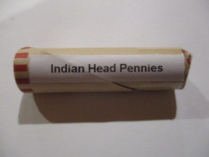 lot 21 image: Roll of (50) 1800s and 1900s Indian Head Pennies