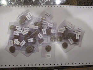lot 27 image: Lot of (40) Buffalo Nickels with Readable dates and Mint Marks - In Plastic Holder and Labelled.