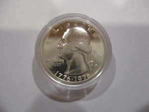 lot 26 image: 1776-S Washington Bicentennial Silver Proof Quarter from set. Colonial Drummer Reverse in OGP Capsule