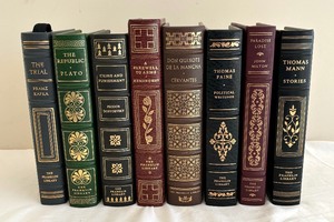 lot 55 image: Eight Franklin Classics Books including Franklin Classic Book Plato and More