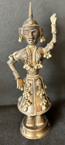 lot 57 image: 5 Southeast Asian Metal Costume Designed Musician Figurines