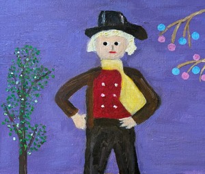lot 135A image: Original Unframed Oil on Canvas Painting by Akihiko Kobayashi