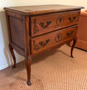 lot 241B image: Antique Louis XV Style Two Drawer Chest of Drawers