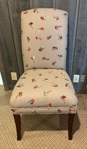 lot 126 image: Fun Fly Fishing Motif Upholstered Side Chair