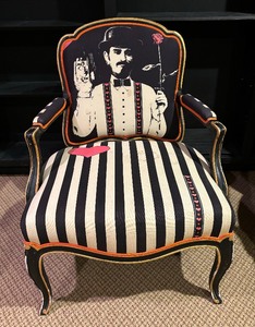 lot 133 image: Pair of French Style Upholstered Arm Chairs