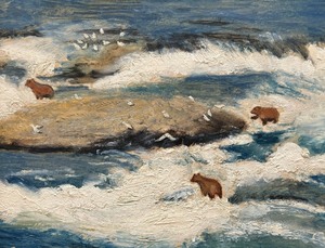 lot 199 image: Original Framed Scenic Oil Painting