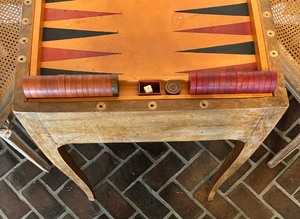 lot 314 image: Antique Louis XV Style Backgammon Table