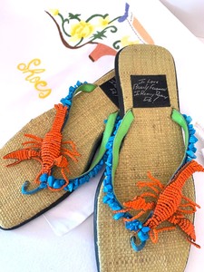 lot 268 image: Two Pairs of Pretty Sandals with Shoe Bag