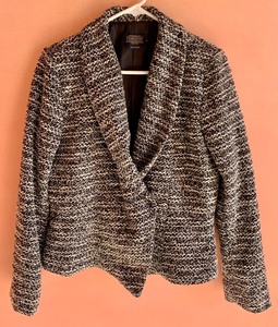 lot 245 image: Black and White Pendleton Womens Boucle Tweed Blazer Jacket
