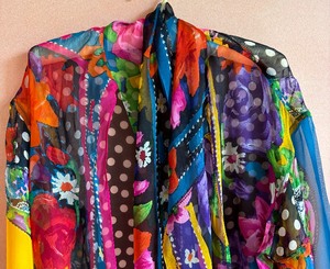 lot 336 image: Vibrant Sheer Shirt by Emanuel Ungaro