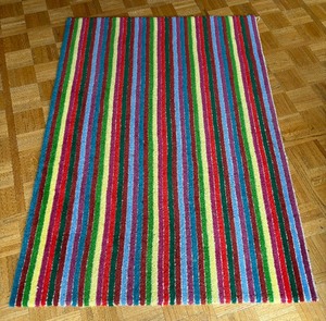 lot 346 image: Colorful Vintage Striped Rug