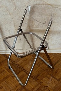 lot 349 image: Set of Four Vintage Lucite Folding Chairs