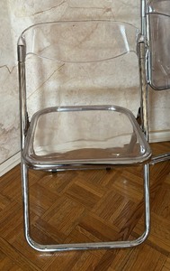 lot 350 image: Vintage Folding Lucite Chairs