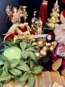 lot 271 image: One Stop Christmas Shop, Including Coasters, Faux Greenery Candle Rings, Ornaments and More