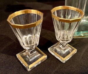 lot 278 image: Three Beautiful Decanters with Matching Shot Glasses