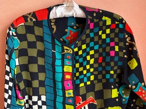 lot 361 image: Bright and Beautiful Vintage Blouse  Shirt by Louis Fraud