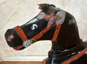 lot 384 image: Antique Rocking Horse