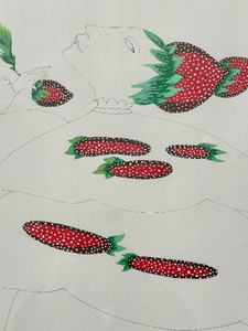 lot 390 image: Original Mixed Media on Paper, Strawberries and Figure