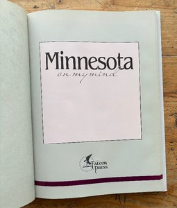 lot 399 image: Minnesota on My Mind Book by Falcon Press