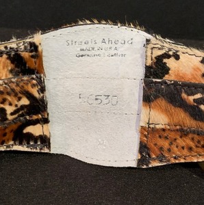 lot 428 image: Streets Ahead Italian Crafted Adjustable Leather and Fur Belt