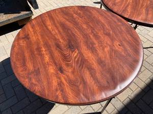 lot 510 image: Two Circular Samsonite Folding Padded Tables