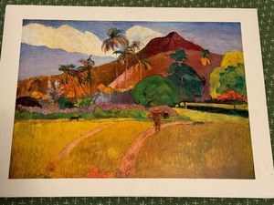 lot 146 image: Tahitian Landscape Unframed Print by Paul Gauguin