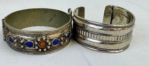 lot 499A image: Two Vintage Silver Toned Bracelets