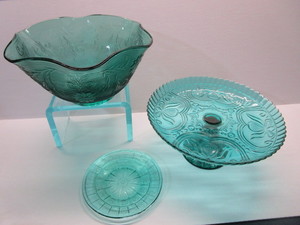 Teal Cake Stand, Bowl, Dessert