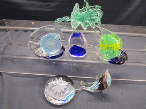 Glass Flower, Paperweights, Votive Holders