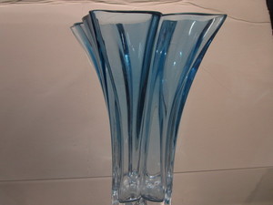 Blue Blown Glass Vase