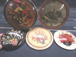 Vintage Domed Glass Shells & Flowers
