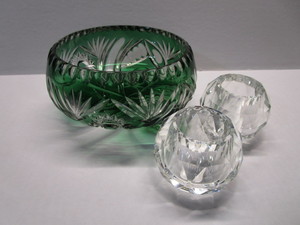 Green Footed Bowl, Candle Stands