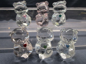Fenton Bears With Birthstone Hearts