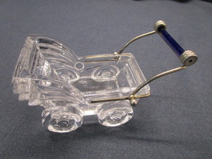 Vintage Glass Baby Buggy