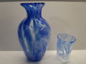 Blown Vase & Glass
