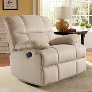 lot 12 image: Microfiber Swivel Rocker Recliner-Tan