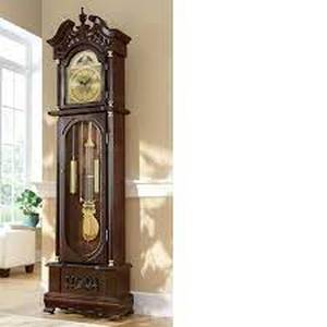 lot 36 image: Westminster Grandfather Clock-Top Finish Pieced Fell Off, Retained for Repair